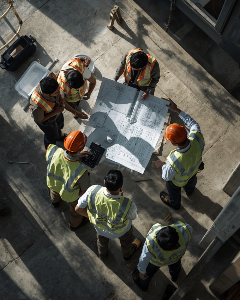 Redh team in reviewing real estate project in the location photo taken in 2026