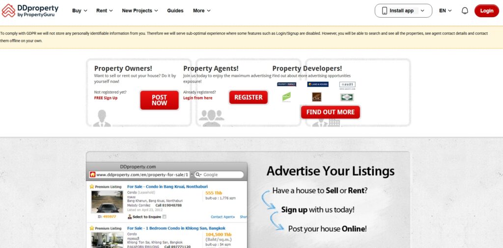 Ddproperty by property guru option B for real estate development projects